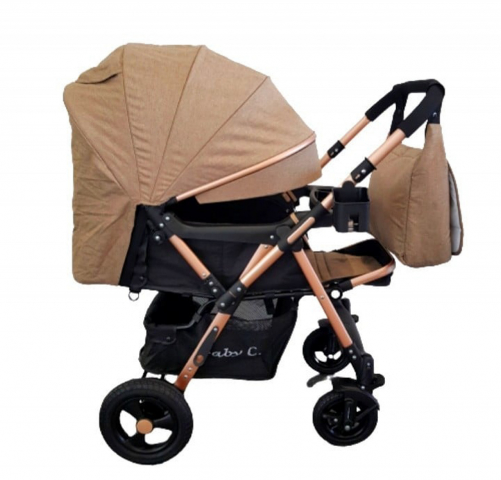 Baby Care PRO 511 Carucior Maro cu Geanta Inclusa
