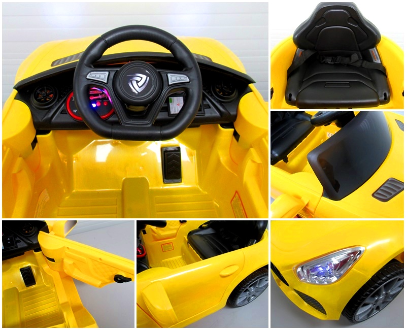 Masinuta Electrica Cabrio B3 Galben | Autokids.ro - imagine 4