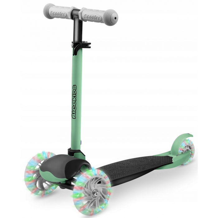 Trotineta Ricokids Loco Verde-Negru Pliabilă cu LED - imagine 7