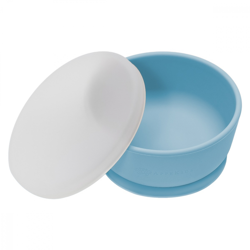 Bol Silicon AppeKids Aqua Blue cu Ventuza - imagine 5