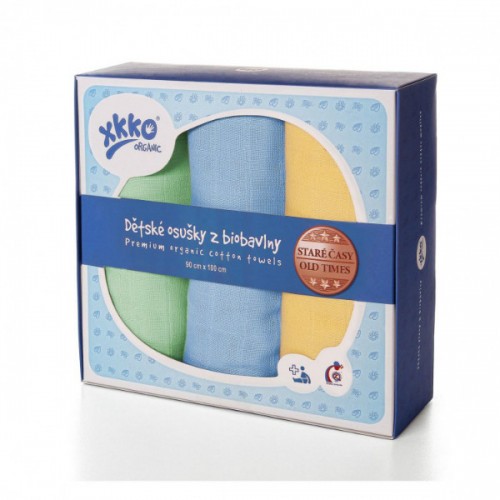 Set 3 Prosoape Muselină Organic XKKO | Bumbac Moale