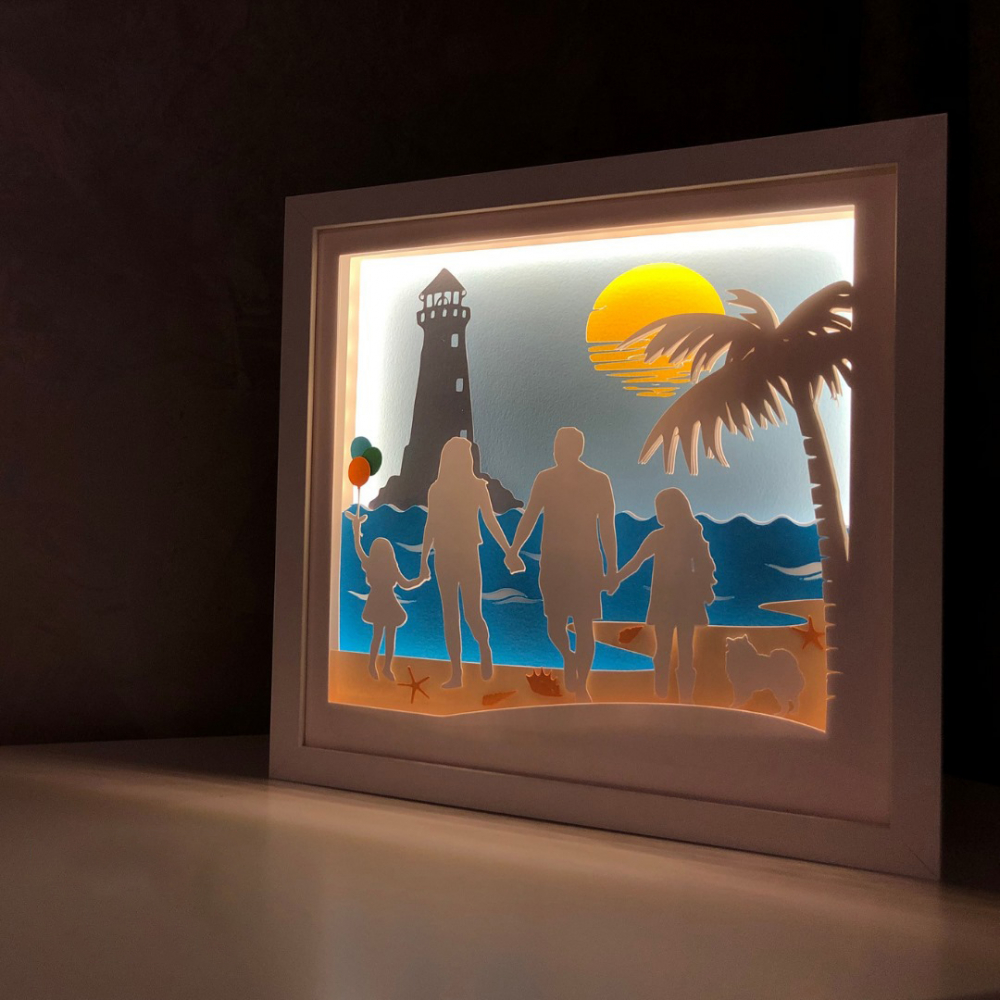 Tablou Luminos Plaja 002 Noorhandmadeatelier