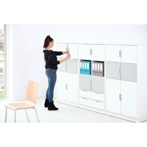 Dulap Quadro XL Moje Bambino, Alb, 8 Compartimente - imagine 10
