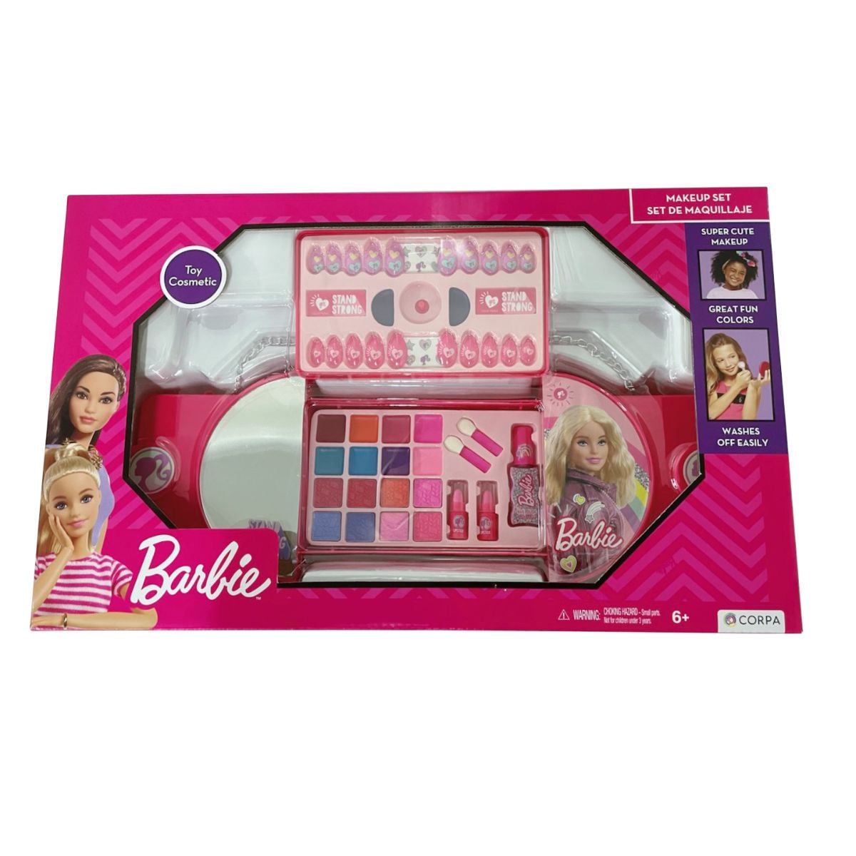 Trusa Machiaj Barbie cu Unghii False