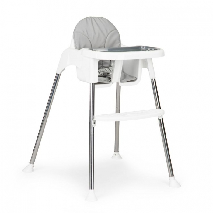 Scaun de masa 2 in 1 Ecotoys Alb, Reglabil - imagine 9