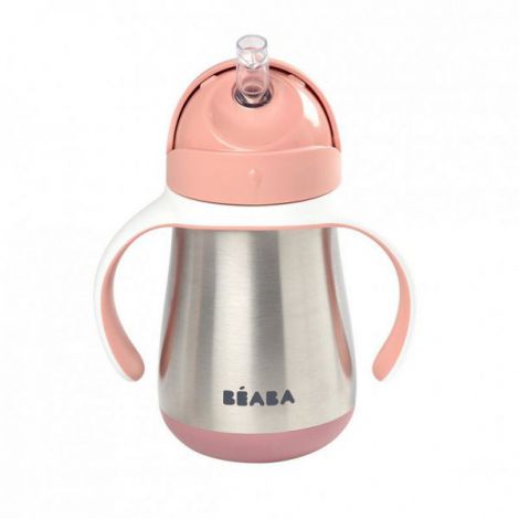 Cana Inox Beaba cu Pai 250ml Roz - imagine 3