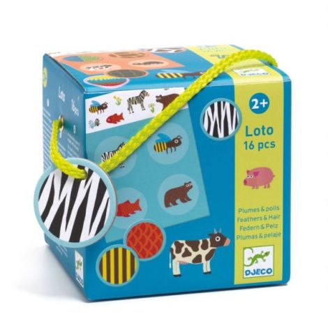 Joc Loto Djeco Blană și Pene - Memorie și Animale