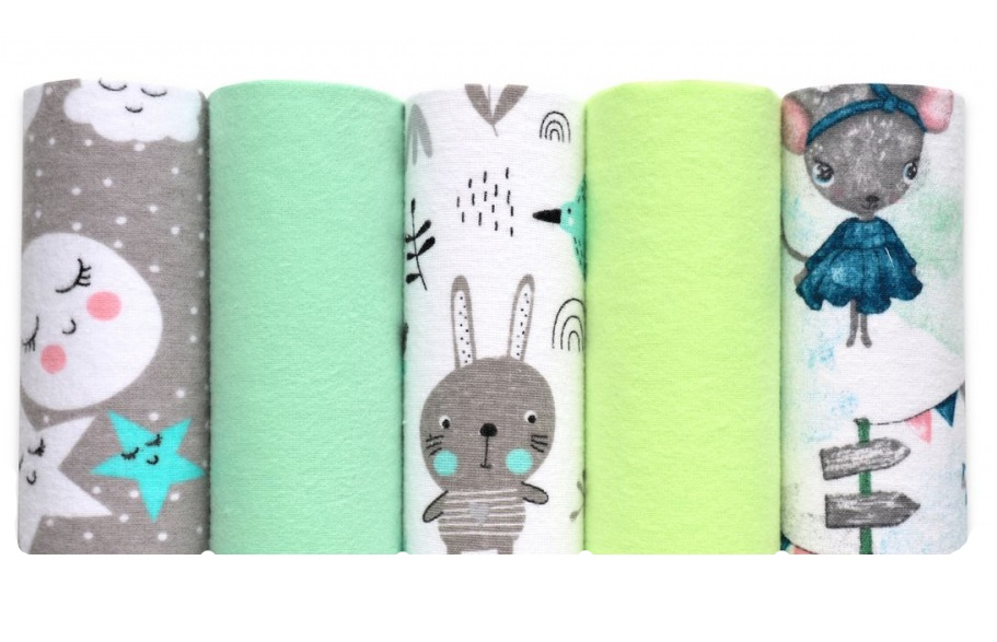 Set 5 scutece finet Egakids 70x80 cm