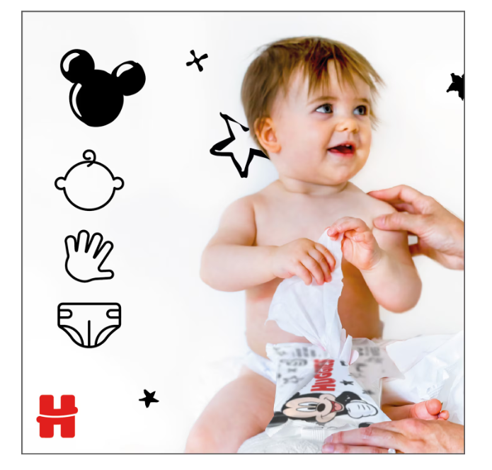 Servetele umede Huggies Mickey Mouse 10 pachete - imagine 4