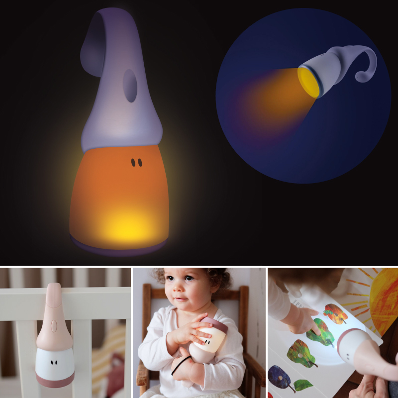 Lampa Portabila Beaba Pixie Torch Pink 2 in 1 - imagine 4