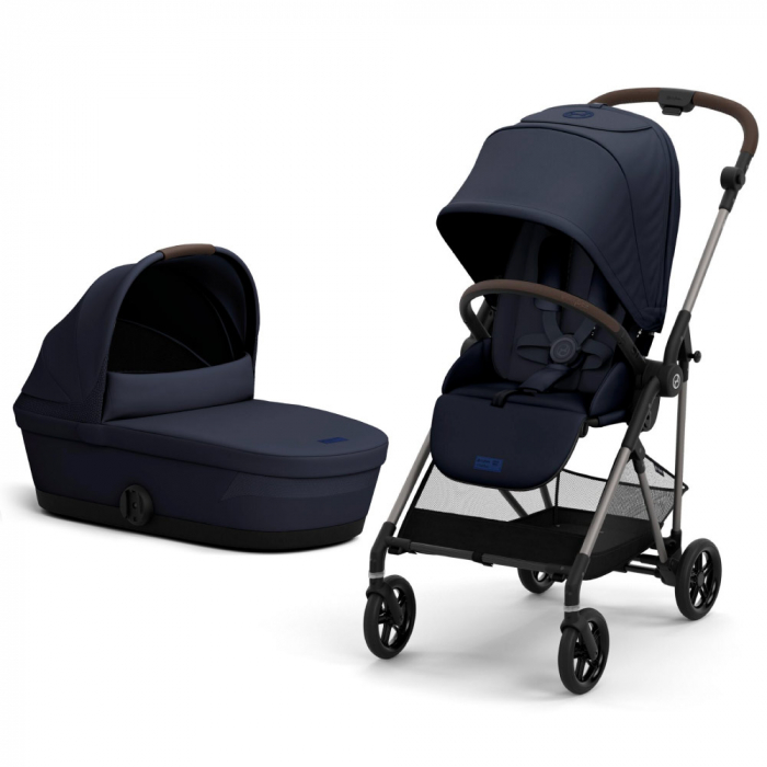 Carucior Cybex Melio B 2 in 1, Dark Blue Ocean Blue
