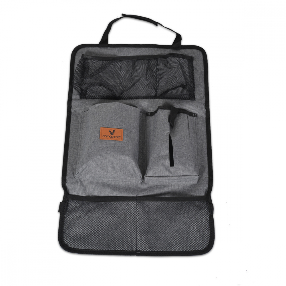 Organizator Auto Cangaroo Grey cu Protectie Scaun - imagine 2