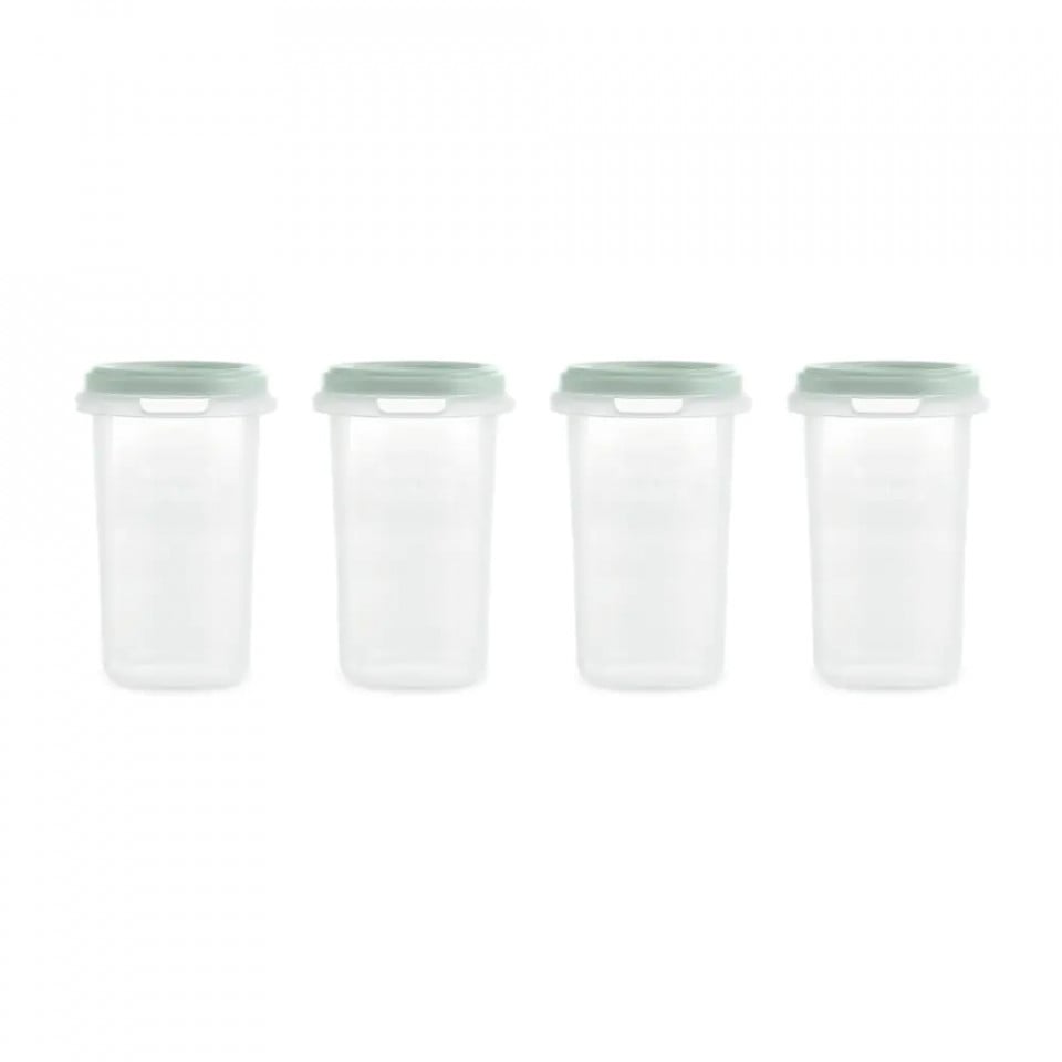 Set 4 recipiente Miniland Mint pentru lapte