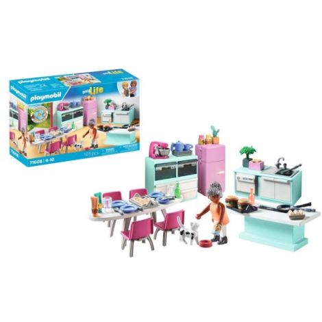 Playmobil Bucătărie cu Loc de Masă | Jucărie Creativă - imagine 5