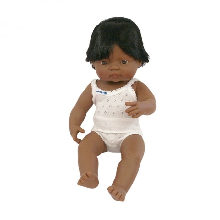 Păpușă Miniland Baby Hispanic Băiat 38cm