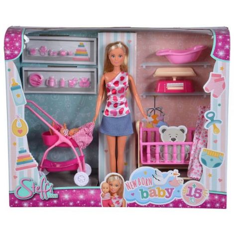 Set Steffi Love New Born Baby cu Bebelus și Accesorii - imagine 7