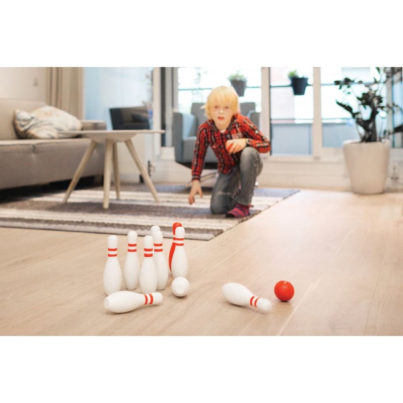 Set Bowling Lemn BS Toys | Joc Exterior Educativ - imagine 3