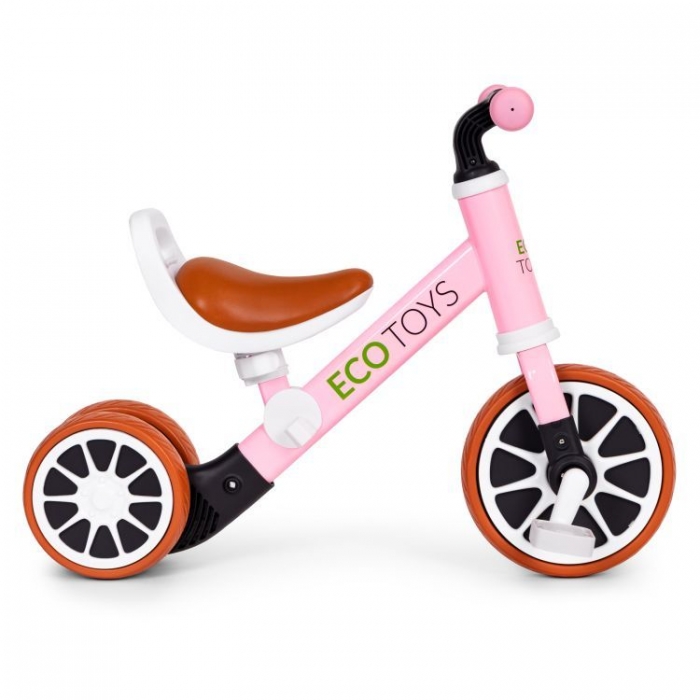 Bicicleta 2in1 Ecotoys Roz | 2-6 Ani - imagine 2