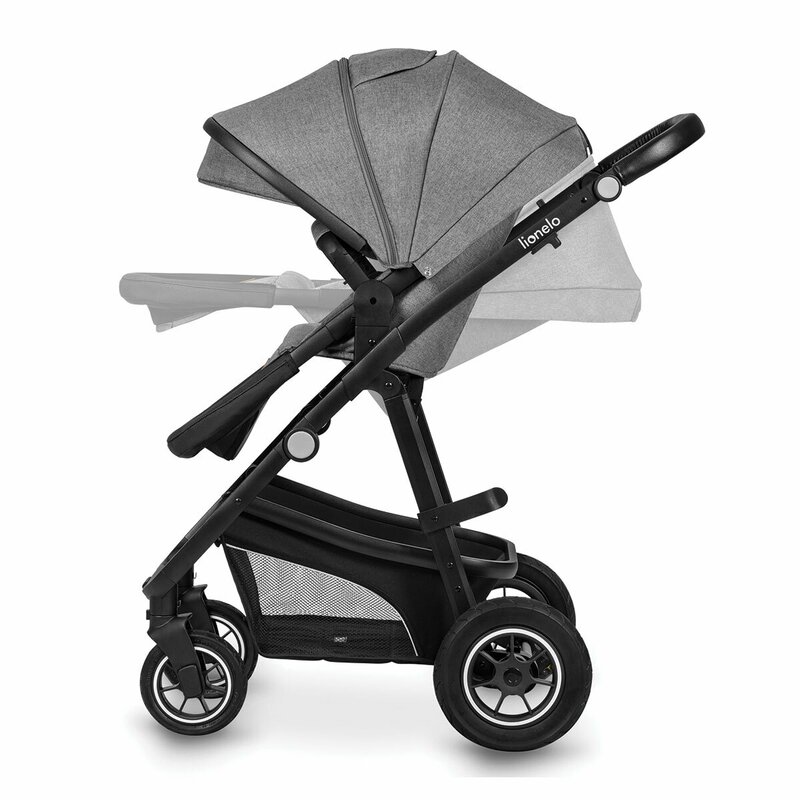 Carucior 3 in 1 Lionelo Bianka Gri, Aluminiu - imagine 4