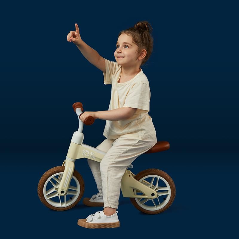 Bicicleta Balans Qplay Tech Air 10 inch Alba - imagine 2