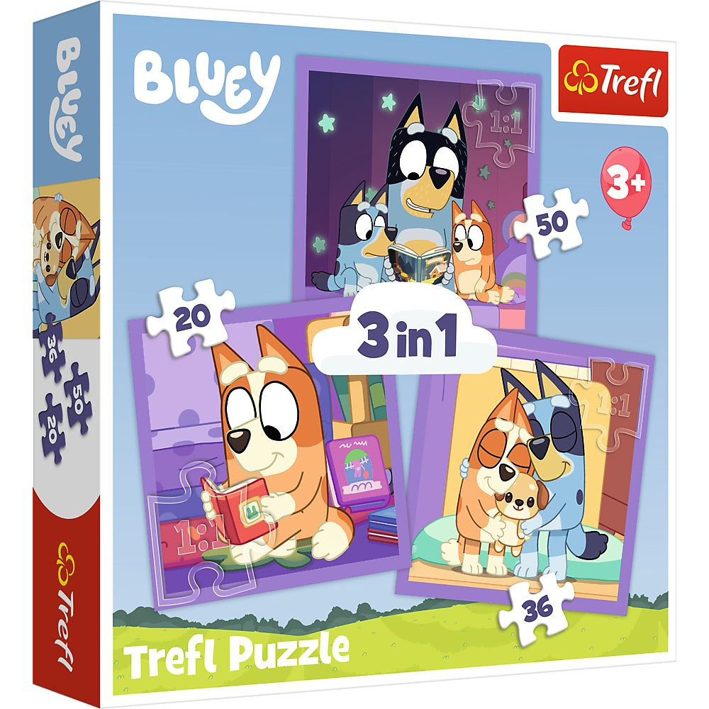 Bluey Puzzle 3in1 Trefl - Joc Educativ Copii