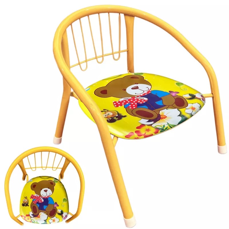 Scaunel NiceKids Yellow Bear, Cadru Metalic