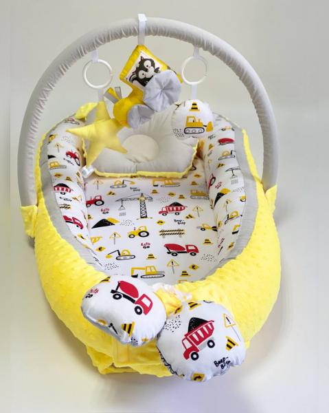 Babynest MyKids Cars Yellow, Siguranță și Confort - imagine 3