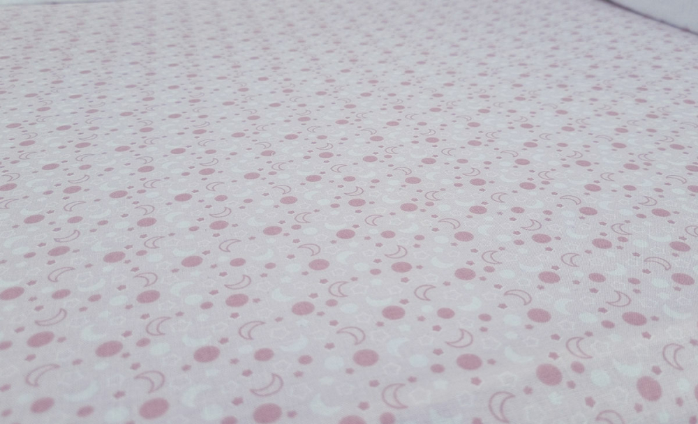 Cearceaf KidsDecor Pink Moon, Bumbac Elastic - imagine 4
