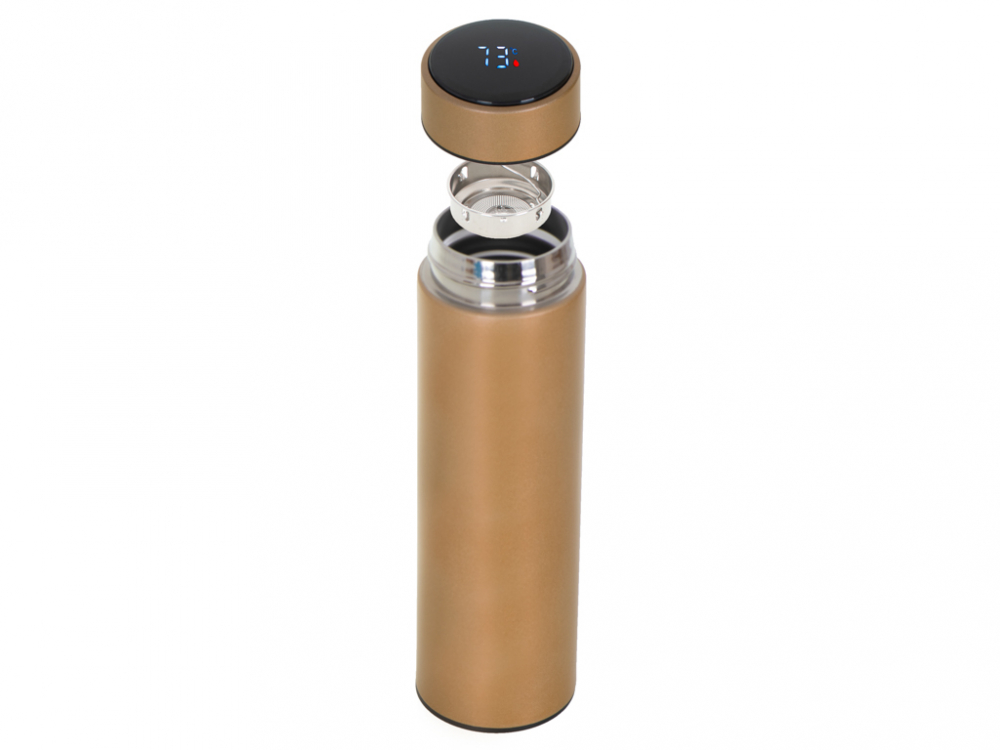 Cana termos smart LED Ikonka, 500 ml, Golden - imagine 3