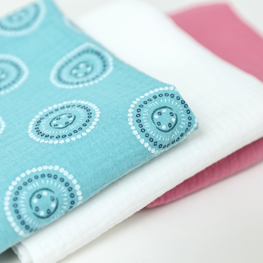 Set 3 scutece muselina Pinky Mandala | Kids Decor