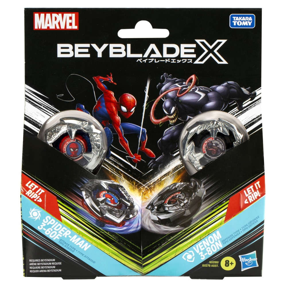 BEYBLADE X MARVEL SPIDER-MAN & VENOM SET