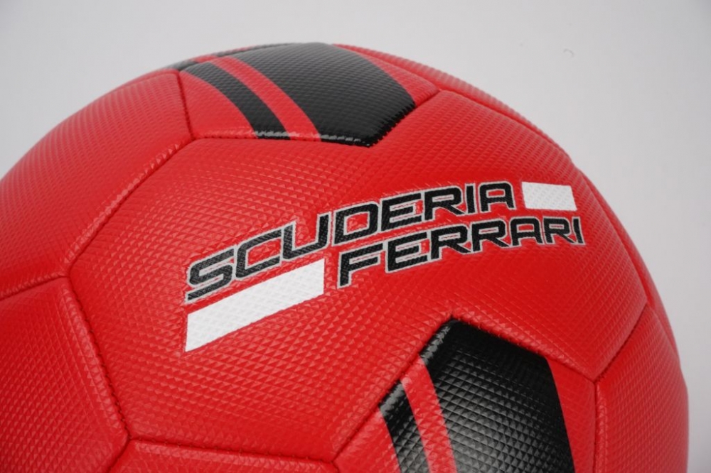 Minge Fotbal Ferrari Marimea 5, Rosu, PVC, Mesuca