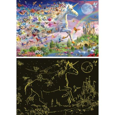 Puzzle Unicorn care luminează 200 piese Ravensburger - imagine 4