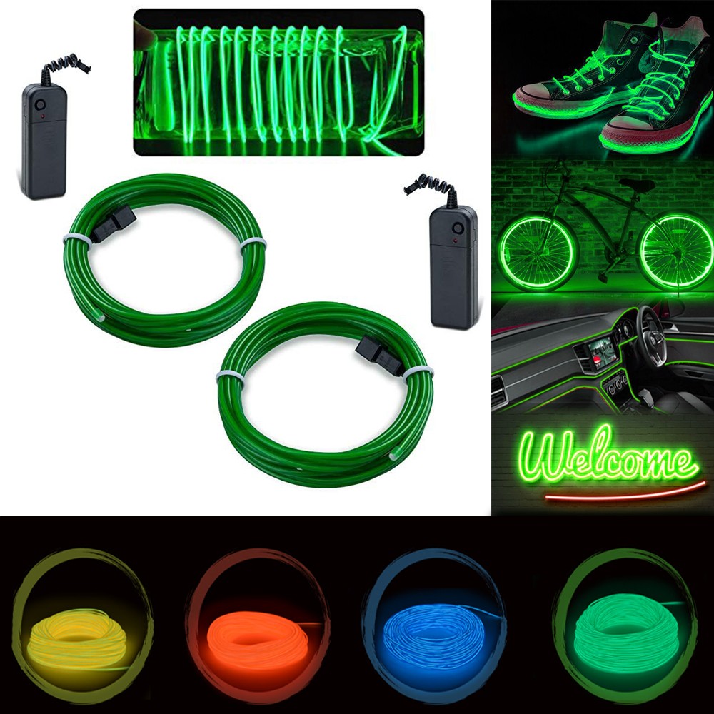 Procart Kit Luminos Verde pentru Roți Bicicletă - imagine 2