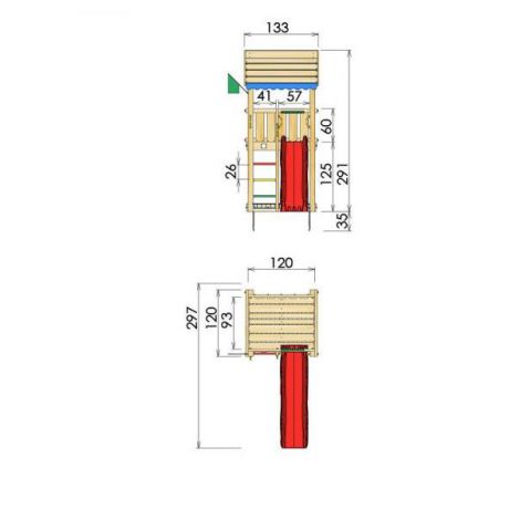 Complex de joaca Home JungleGym, cu tobogan - imagine 4