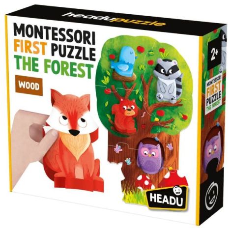Headu Montessori Puzzle Padurea Educational - imagine 4