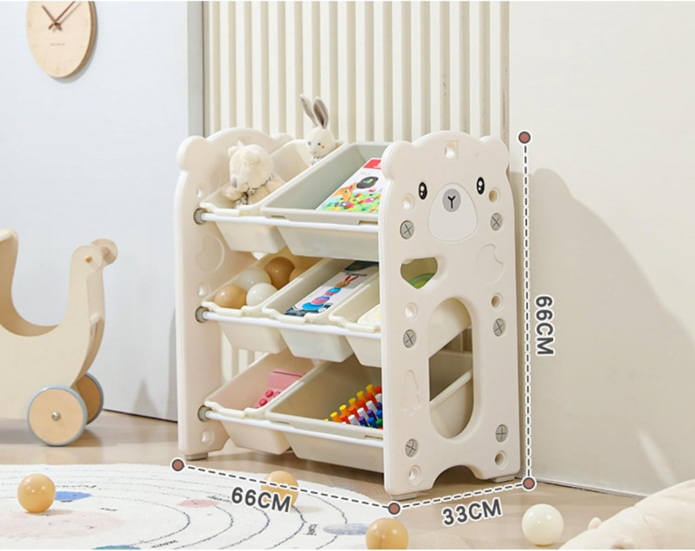 Organizator Jucării Nichiduta Pink Bear 3 Nivele - imagine 2