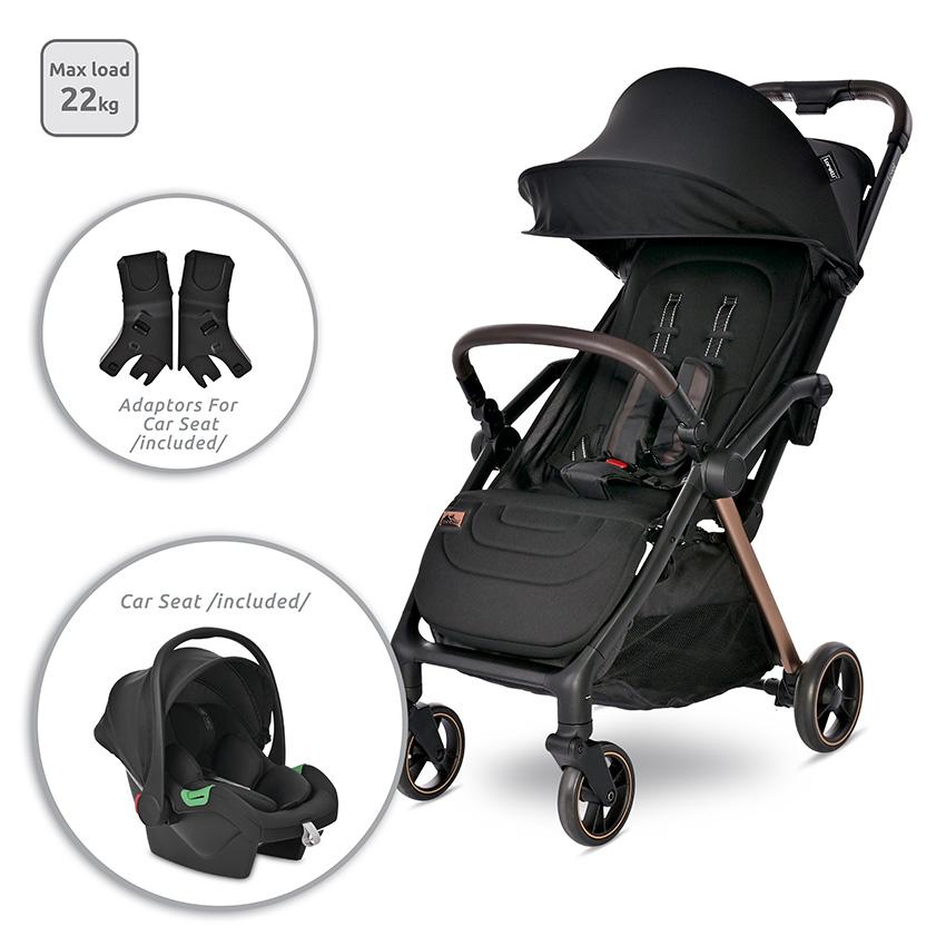 Carucior 2in1 Lorelli Loret Autofold, Negru - imagine 4