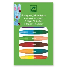 Creioane Djeco Duble, Non-Toxice, +2 Ani - imagine 2