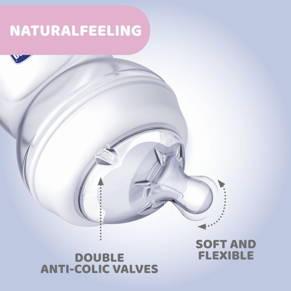 Biberon Chicco Natural Feeling 150ml, 0luni+, Anti-Colici - imagine 2