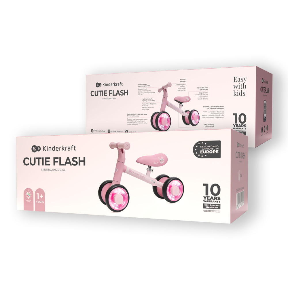 Kinderkraft Cutie Flash Pink - Primul Ride On - imagine 2
