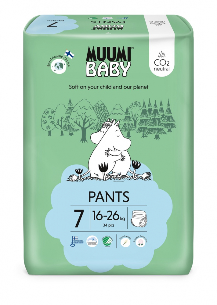 Scutece Muumi Baby Eco 16-26kg, 34 buc