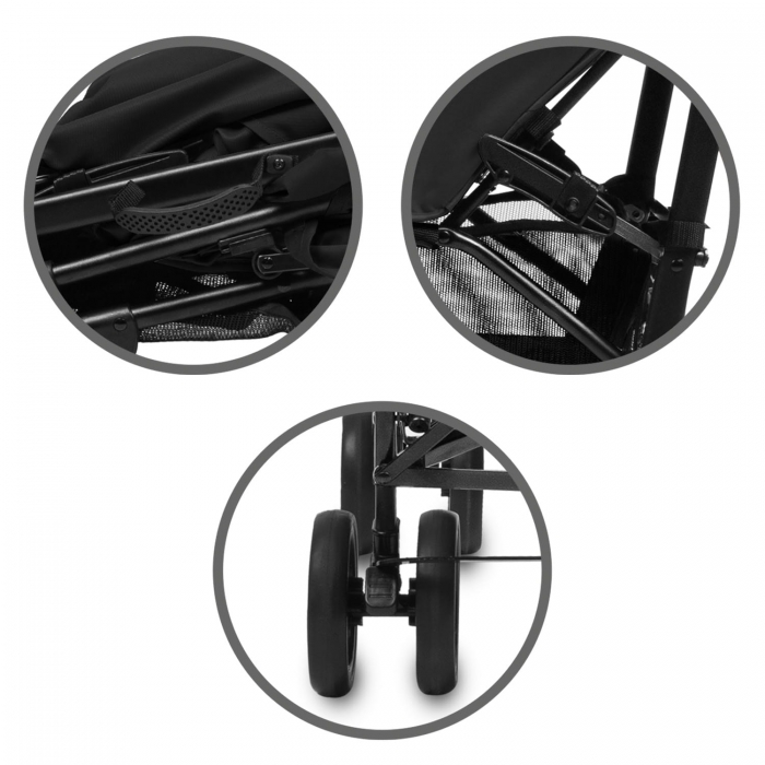Carucior Sport Kidwell Qugar Black - Ușor și Practic - imagine 10