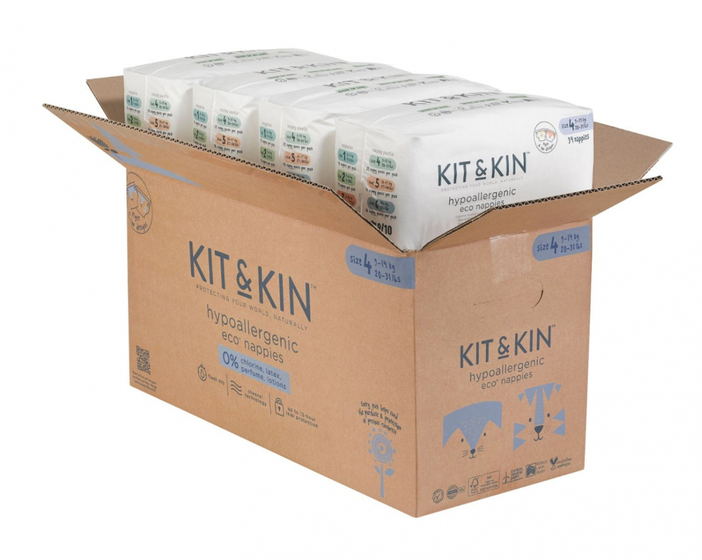Scutece Eco KitKin Marimea 4, 128 Buc - imagine 2
