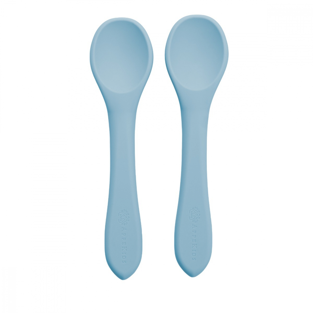 Set lingurițe silicon AppeKids Aqua Blue - imagine 4