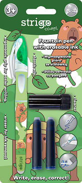 Stilou Strigo Erasable Capybara Verde + Accesorii