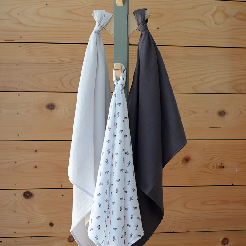 Set 3 Museline Beaba Bumbac Organic 70x70 cm