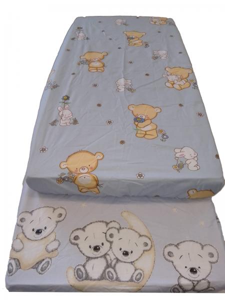 Cearceaf MyKids Bumbac 160x80 cm Albastru