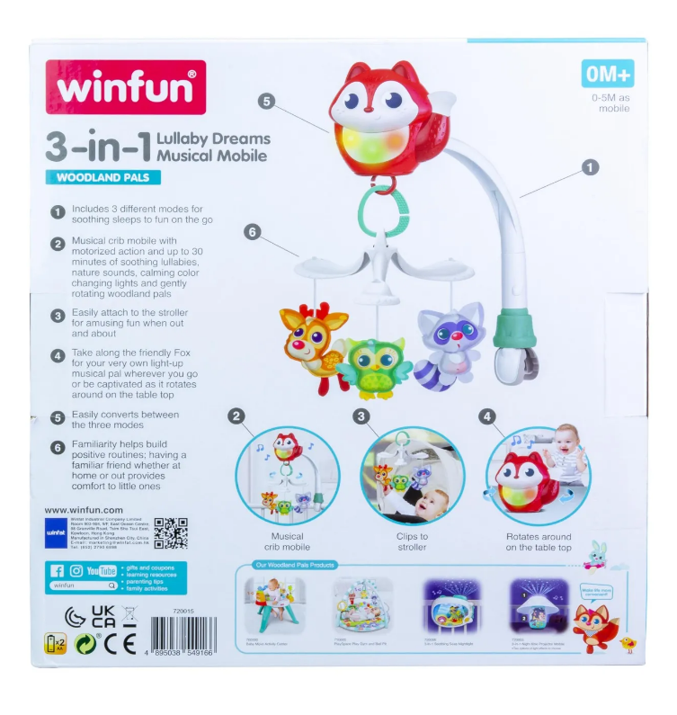 Proiector 3-in-1 Winfun Vulpita pentru Copii