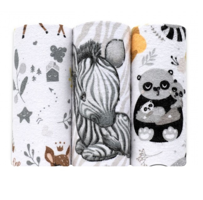 Set 3 Scutece Finet Egakids Animals 70x80 cm